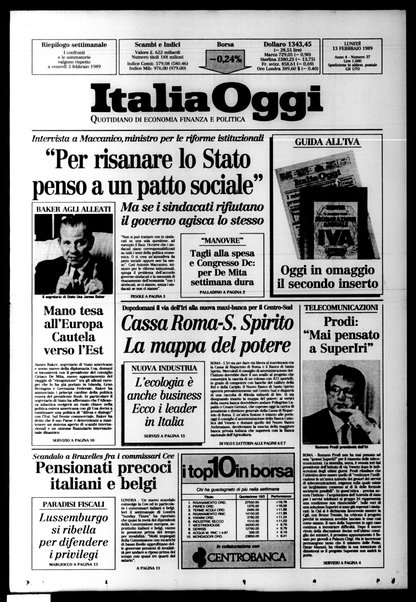 Italia oggi : quotidiano di economia finanza e politica